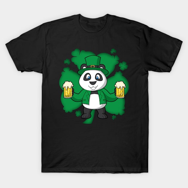 Irish Panda Beers Shamrock St Patricks Day T-Shirt by E